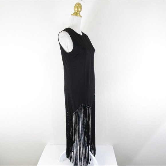 Worth New York Black Top with Fringe Detailing - Picture 8 of 16